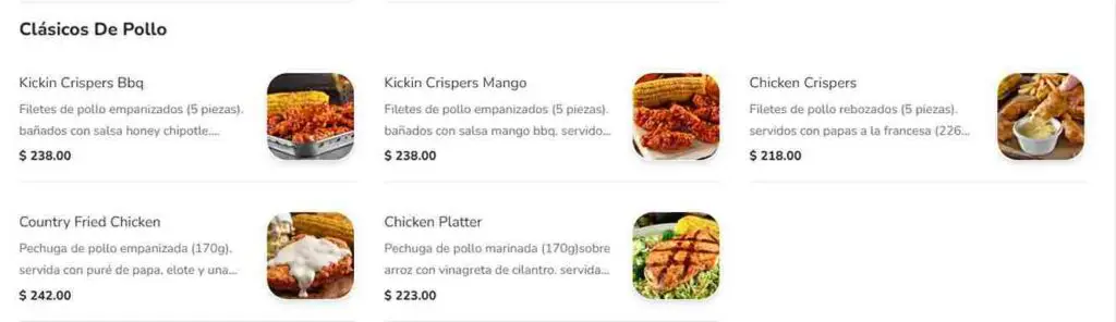 chili's menu precios méxico pat's