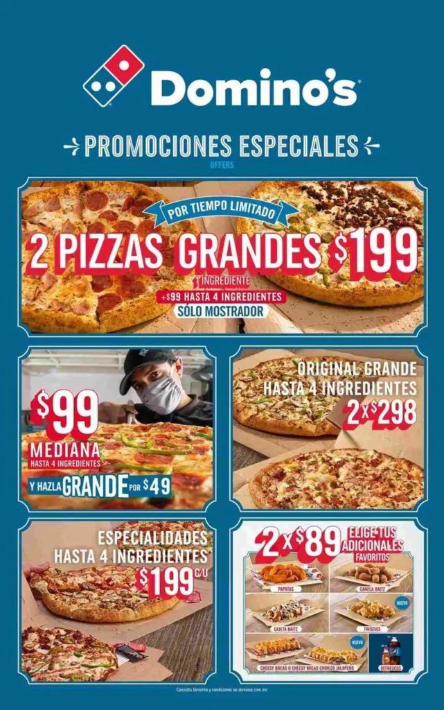 Domino’s Pizza Menú México Tarifas Vigentes 2023