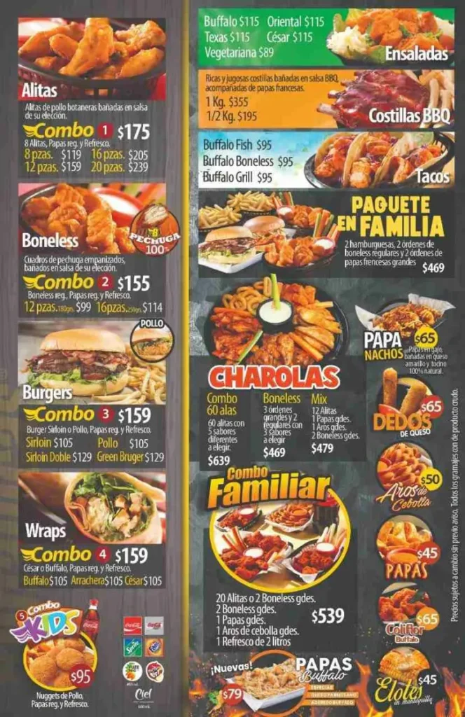 Buffalucas Menu Mexico