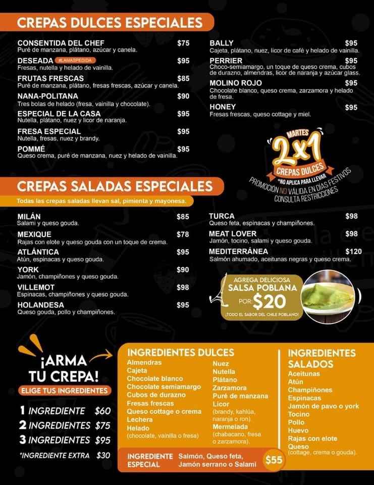 La Creperia Villemot Menu Mexico 