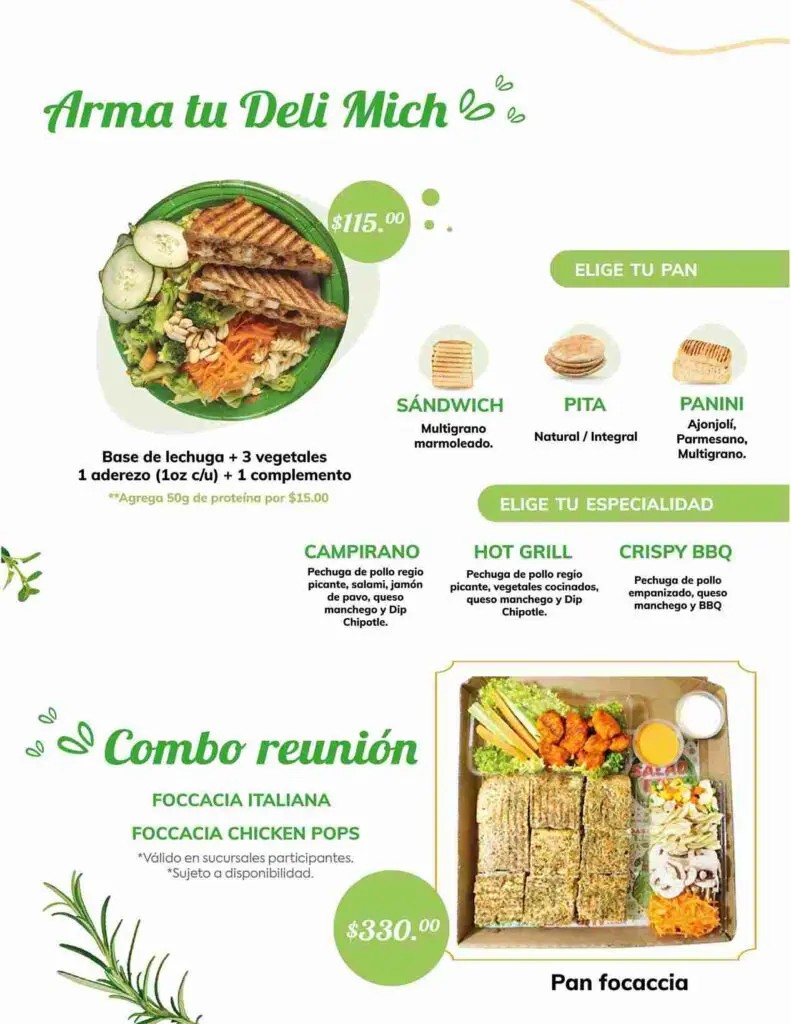 menú de ensaladas frescas menú pdf