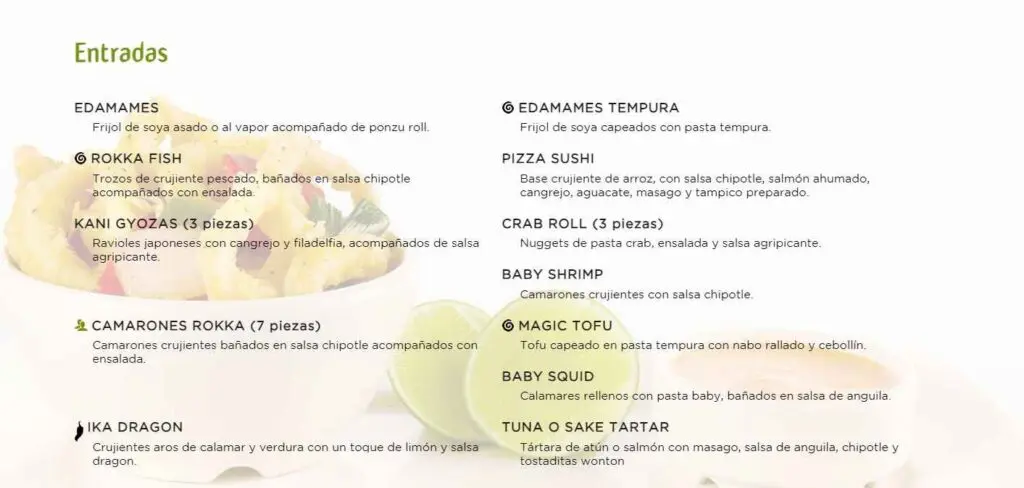 Sushi Roll Menú México