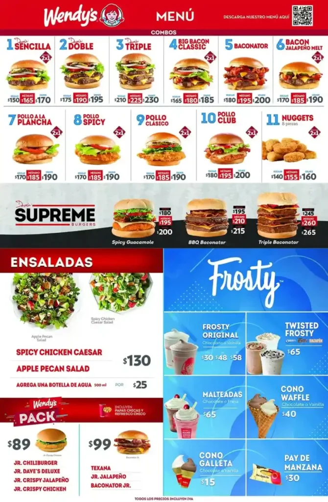 Wendys Mexico Menu