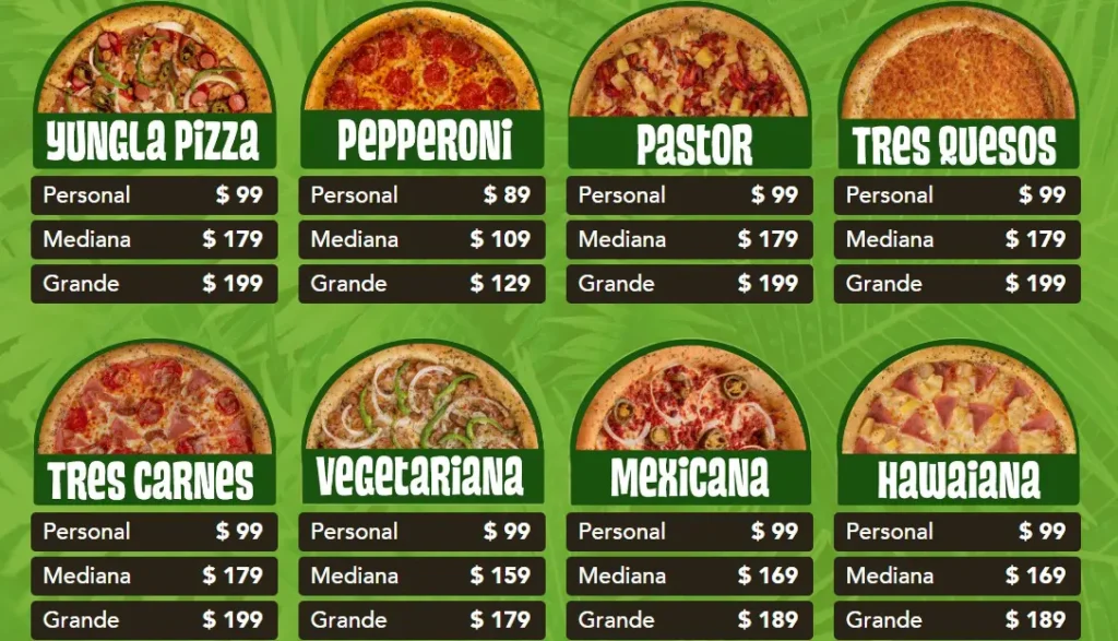 Yungla Pizza Menu Mexico 