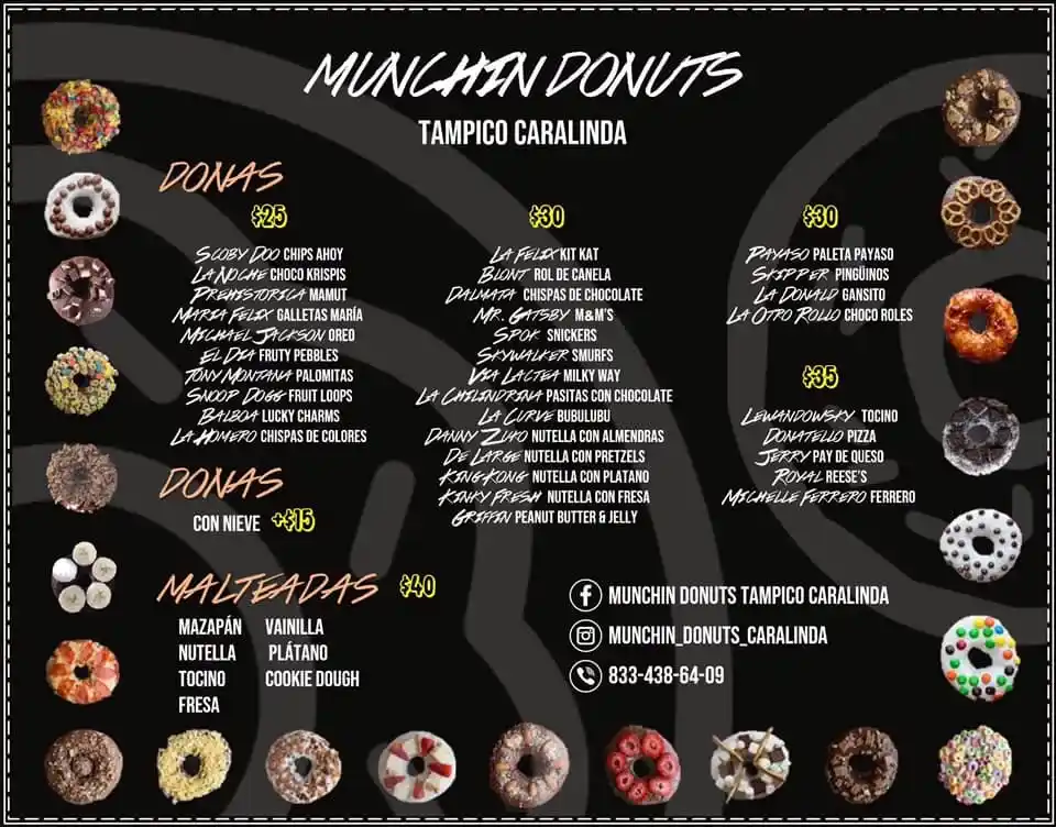 Munchin Donuts Menu Mexico 