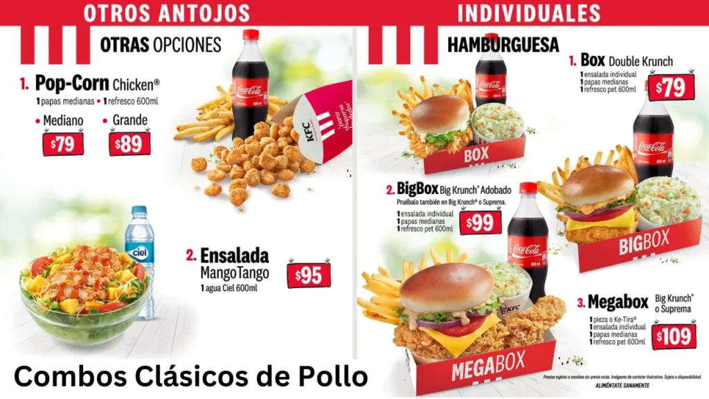 combos kfc menu y precios Combos Clásicos de Pollo