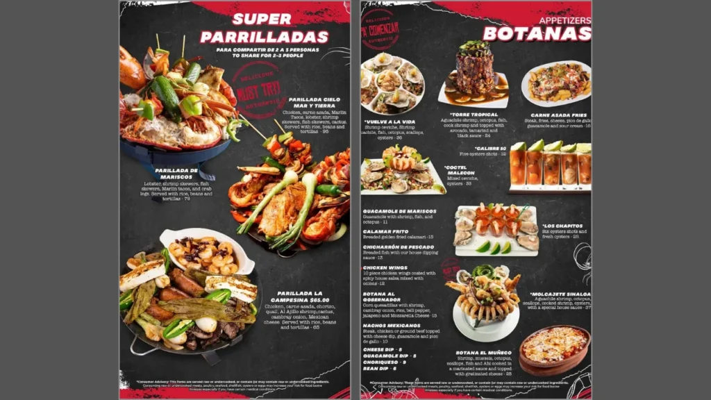 menu de mariscos Beneficios Nutricionales de los Mariscos en el Menú de Mariscos