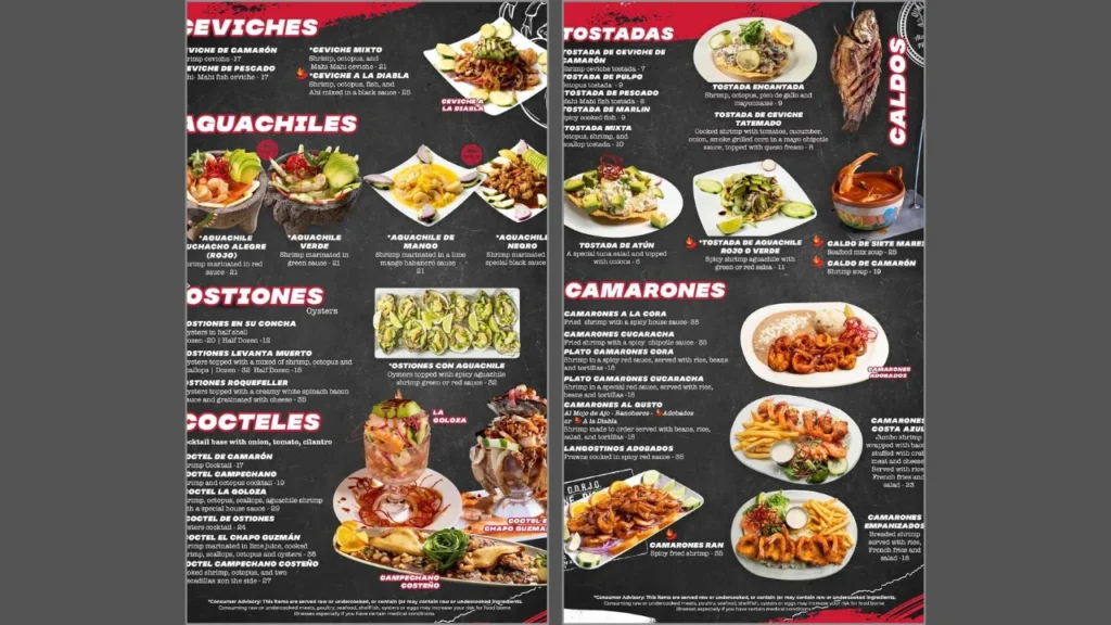 menu de mariscos ¿Qué es un menu de mariscos