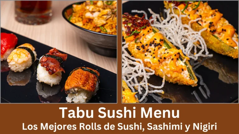 Tabu Sushi Menu: Los Mejores Rolls de Sushi, Sashimi y Nigiri