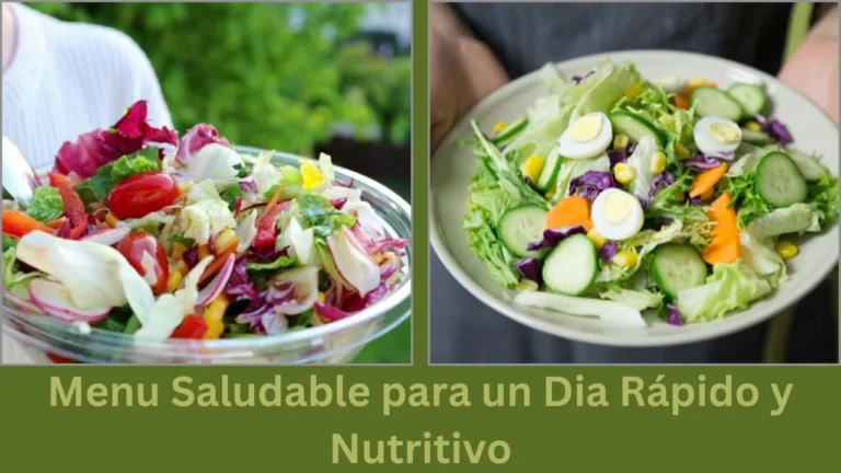 menu saludable para un dia