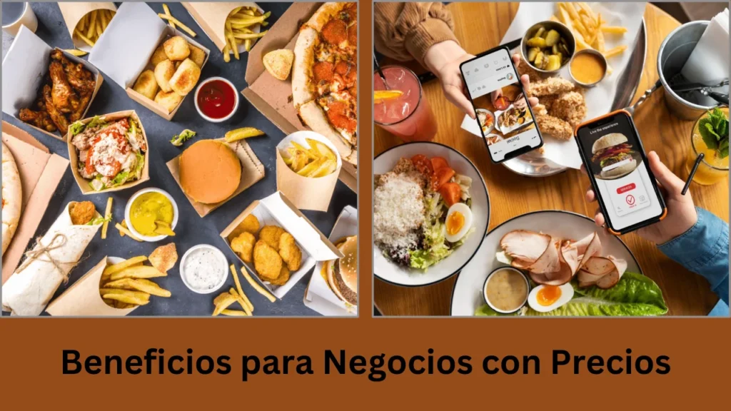 menu digital Beneficios para Negocios con Precios