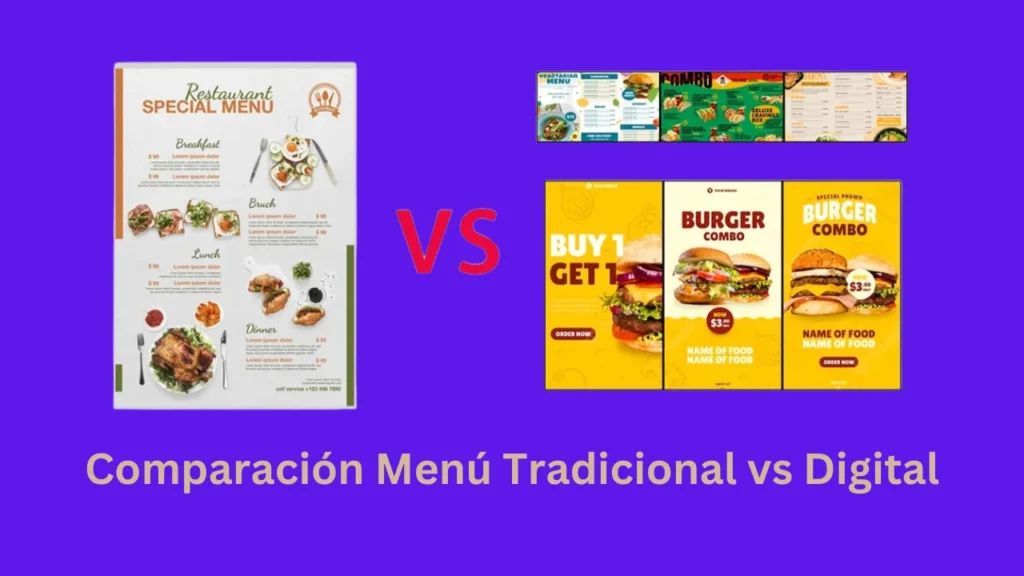 menu digital Comparación Menú Tradicional vs Digital