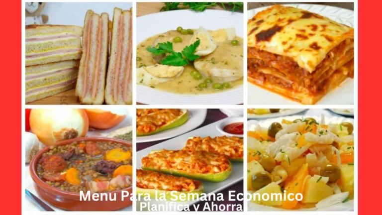 menu para la semana economico