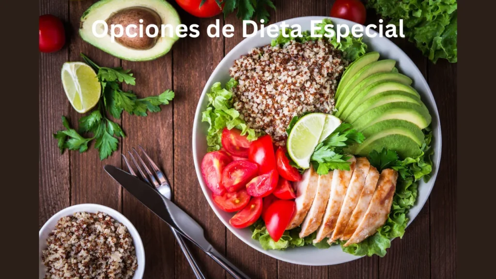 menu chillis Opciones de Dieta Especial