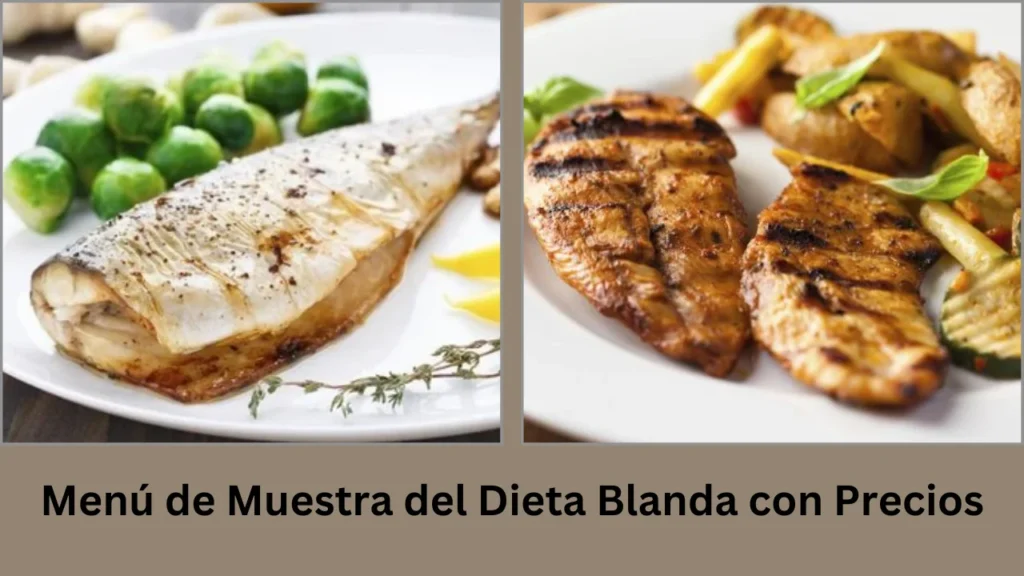 dieta blanda menu Menú de Muestra del Dieta Blanda con Precios