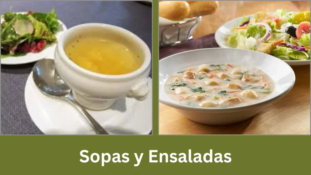 menu porfirios Sopas y Ensaladas