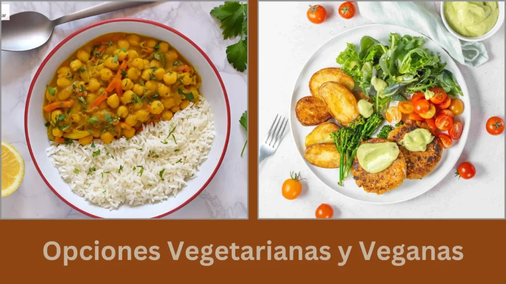 menu sierra madre Opciones Vegetarianas y Veganas