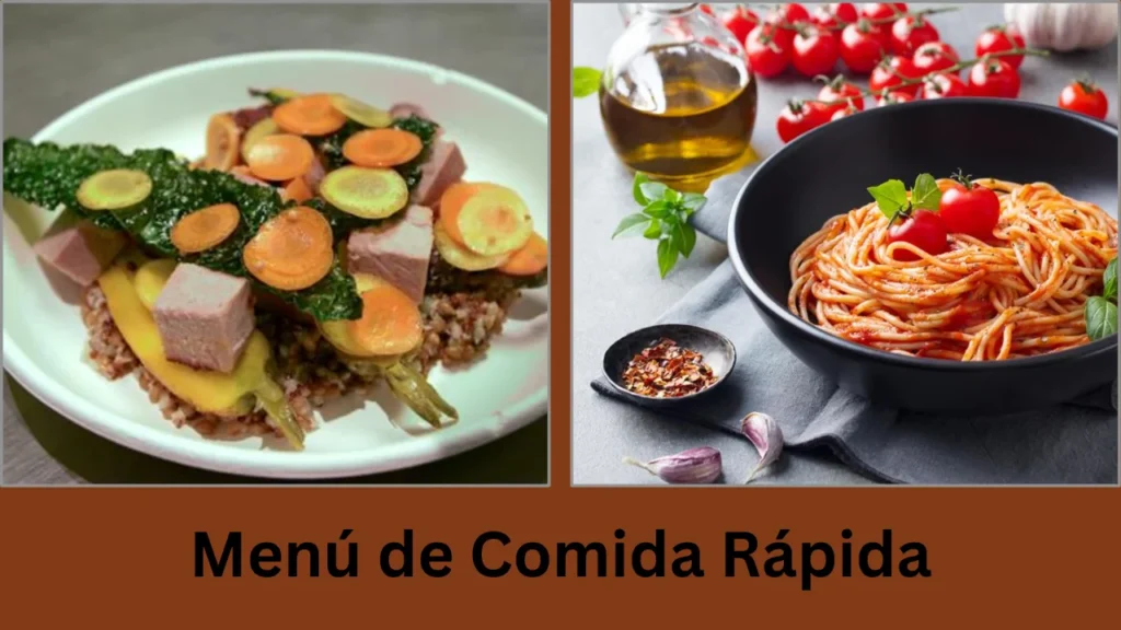 definir menú Menú de Comida Rápida