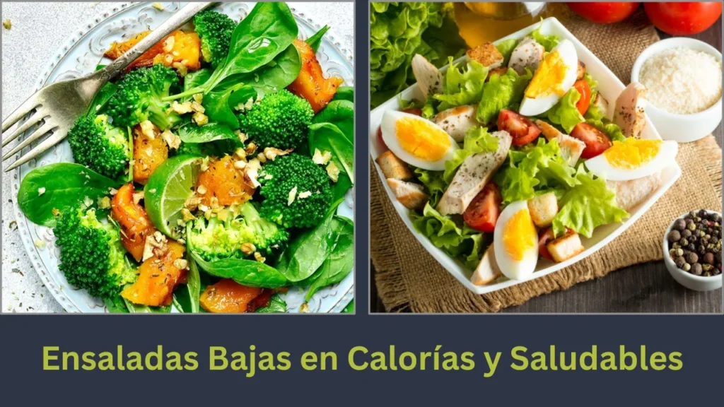 salad menu Ensaladas Bajas en Calorías y Saludables