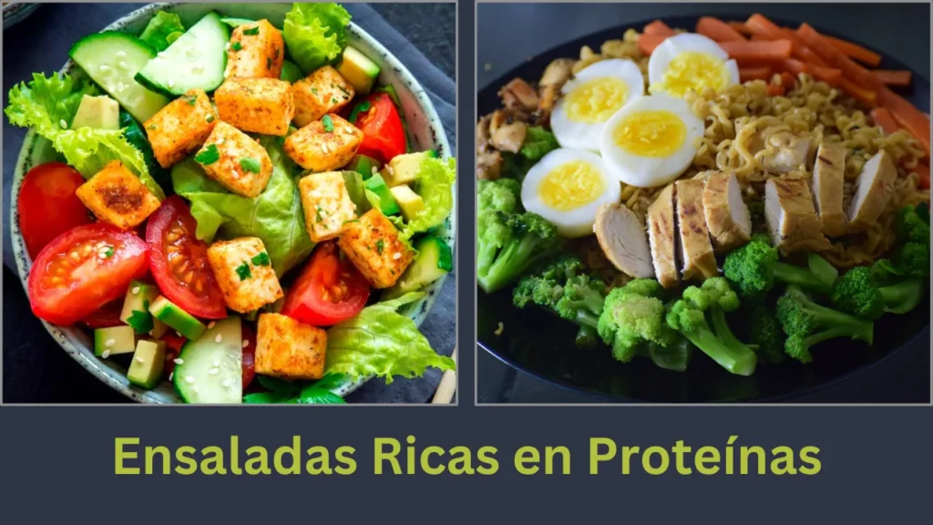 salad menu Ensaladas Ricas en Proteínas