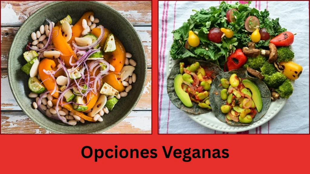 kurai menu Opciones Veganas