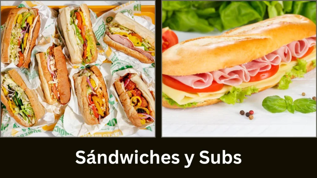 giuseppis menu Sándwiches y Subs