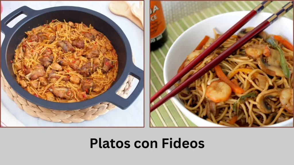 sushi tai menu Platos con Fideos