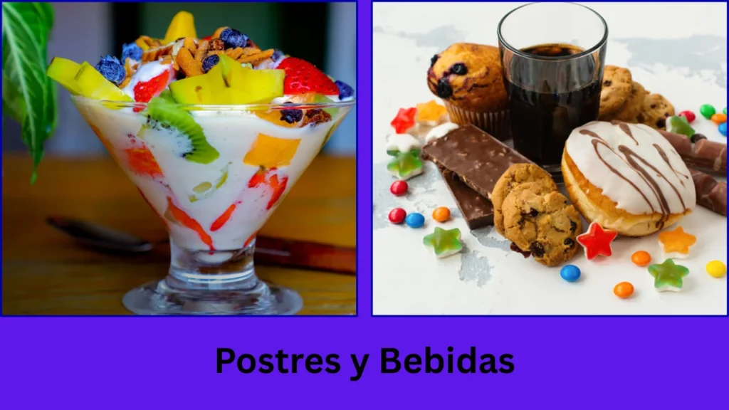 azul historico menu Postres y Bebidas