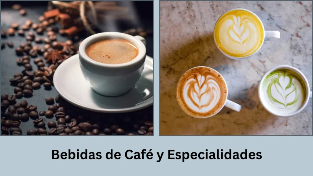 blue luna menu Bebidas de Café y Especialidades