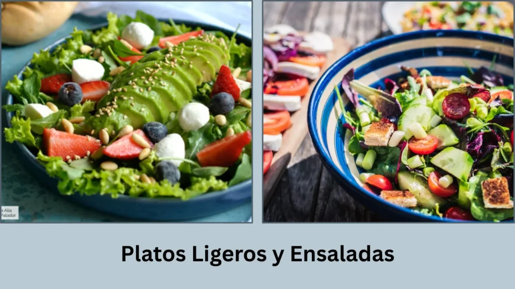blue luna menu Platos Ligeros y Ensaladas