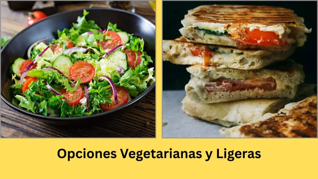 menú del tren maya Opciones Vegetarianas y Ligeras
