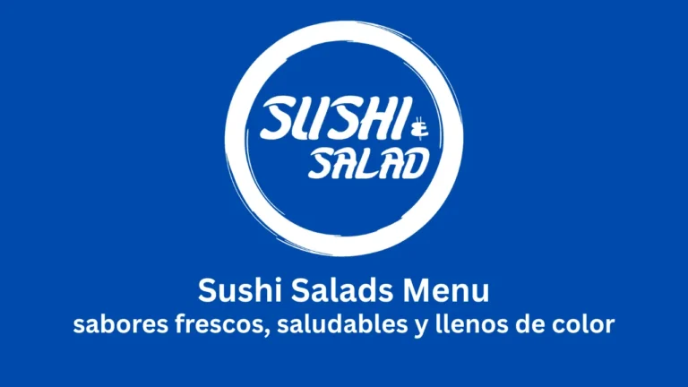 sushi salads menu