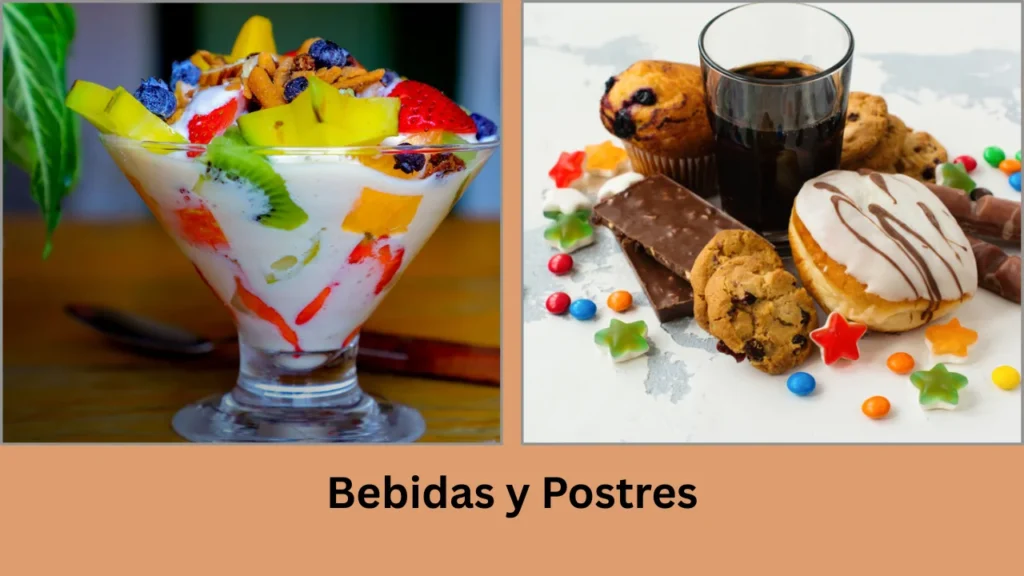sushi salads menu Bebidas y Postres