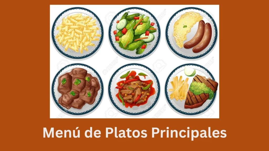 como hacer un menu Menú de Platos Principales