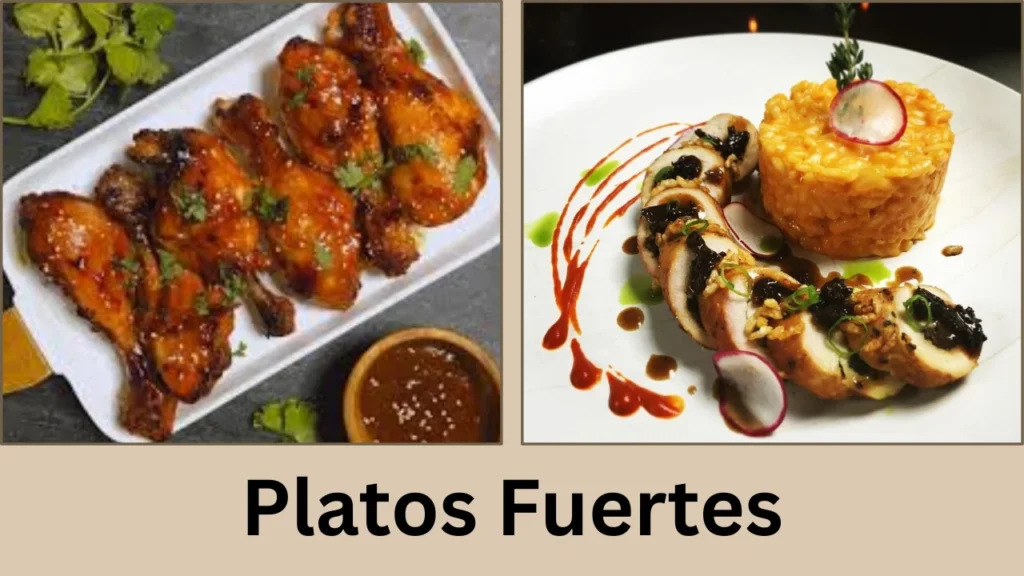 diseño de menu Platos Fuertes