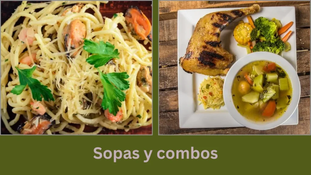 green grass menu Sopas y combos