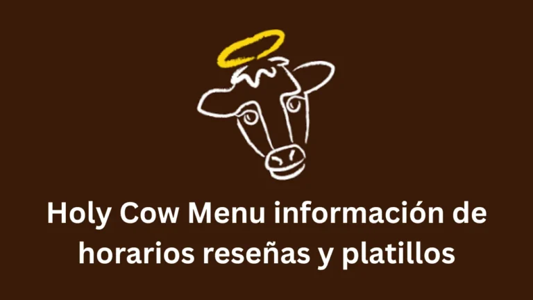 holy cow menu