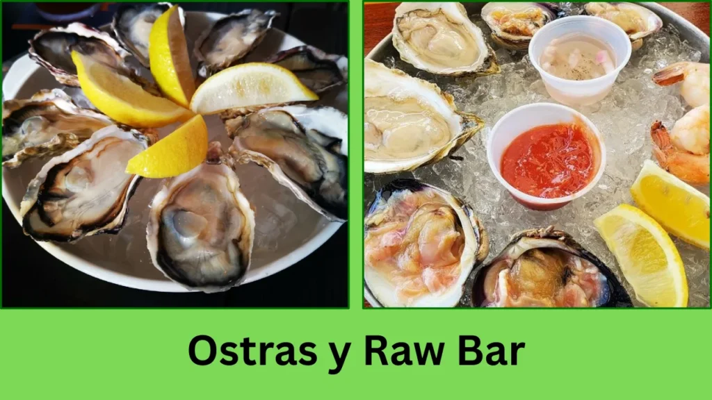 la docena menu Ostras y Raw Bar