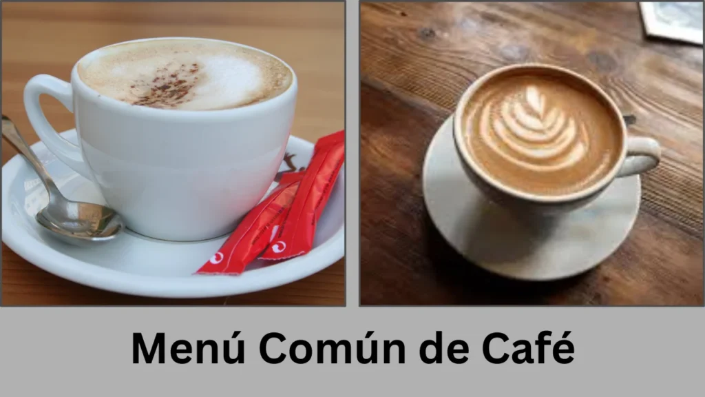 taza de cafe Menú Común de Café